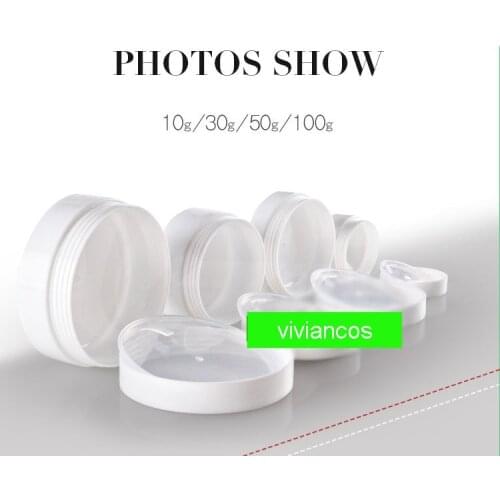 300pcs/lot 3/5/10/30/50/100g empty cream bottle,nail art glitter dust powder case,cream pot,jar, 5g white cream jar