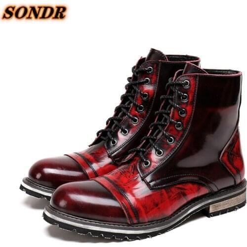 Winter Spring Men Snow Boots Warm Plush Plus Size 38-48 Mens Boots Pointy Winter Casual Leather Shoes Male Chelsea Boots