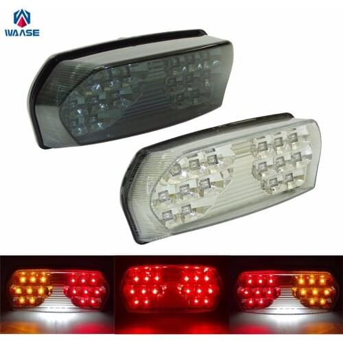 Waase Motorcycle Chrome Tail Turn Signals License Plate Integrated Light For 1995 1996 1997 KAWASAKI GPz1100 GPz 1100 ZX1100