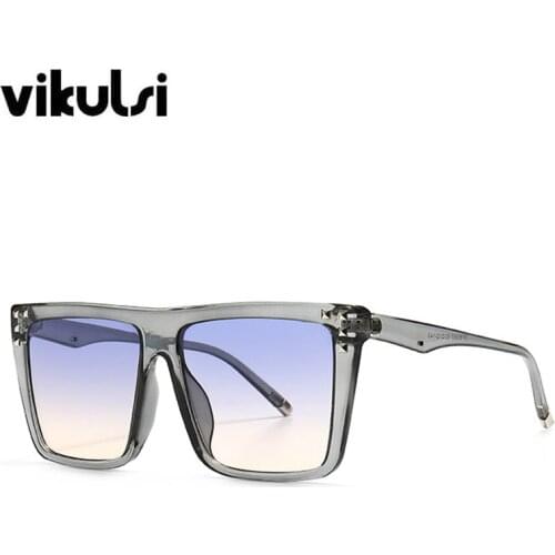 2021 New Square Sunglasses Oversized Shades For Women Men Flat Top Large Fashion Vintage Rectangle Glasses Gradient Oculos UV400