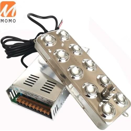 5000MLStainless Steel Waterproof Industrial Ultrasonic Atomizer Air Humidifier 10 Head Ultrasonic Mist Maker Fogger