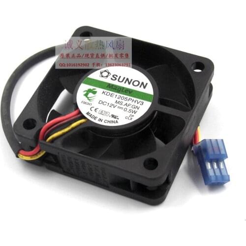 ADDA KDE1205PHV3, MS.AF.GN DC 12V 0.5W 3-wire 3-pin 60mm connector 50x50x15mm Server Square fan
