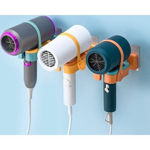 Punch Free Hair Dryer Holder Fit for Various Types Dryer Can Store Wire when Not in Use Save Space Easy to Install