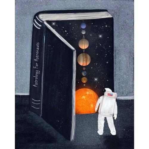 DIY Painting By Numbers Astronaut Kit Oil Picture By Numbers Planet Book Modern Wall Art Painting on Canvas Home Decoration Gift