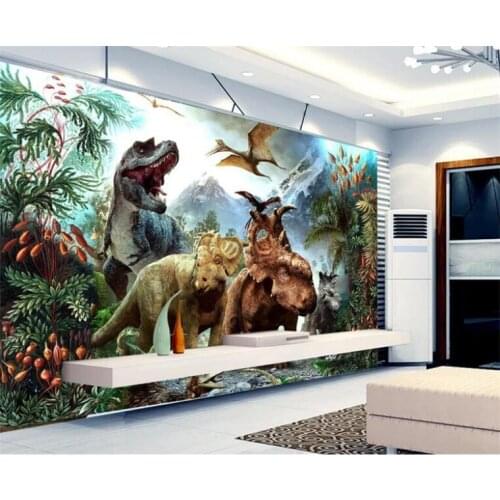 Photo Wallpaper Large 3D Stereo Dinosaur Mural Background Wall Fresco Living Room Museum Restaurant Creative Vintage Wallpapers