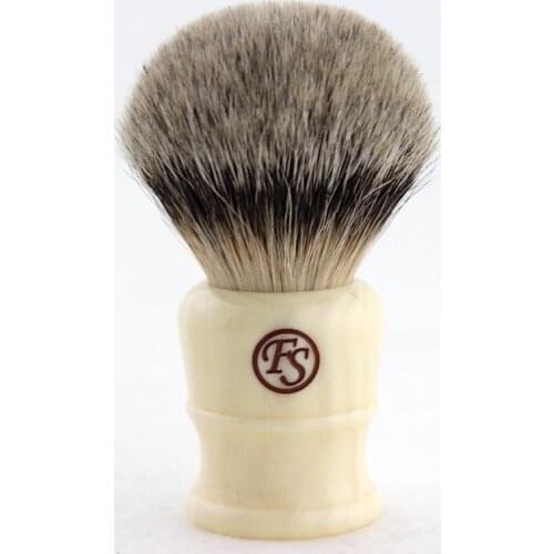 "FS"-#MS26-FI33, MANCHURIAN Silvertip badger Shaving Brush with Resin Ivory Handle, Knot size 26mm+FREE SHIPPING