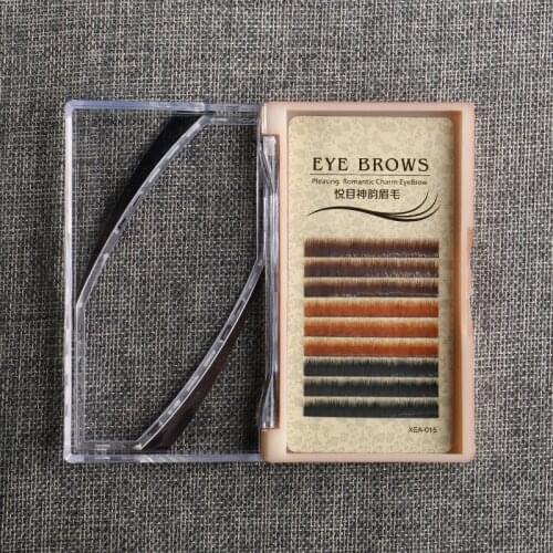 Brand FUNMIX New Mix Colors High-end Mink Eyebrow Extensions Lash Makeup for Permanent Eyebrow Eyelashes I curl