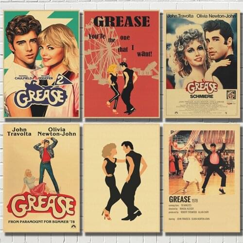 Grease Classic Poster Kraft Paper Vintage Poster Bar Home Decoration Wall Sticker
