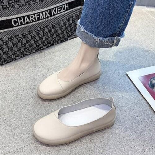 Summer Fashion Casual Flat-Bottomed Comfortable Shallow Mouth Set Foot Solid Color Ladies Single Shoes Casual Shoes