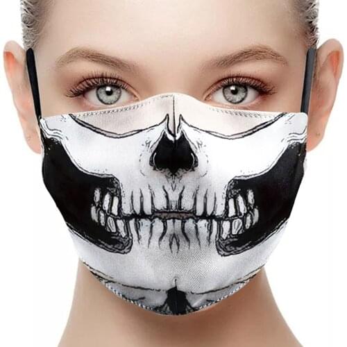 Hot Halloween Cospaly Skull Grimace Masks Women Men Unisex Face-Protection Cycling Spots Breathable Dustproof Adult Party Mask