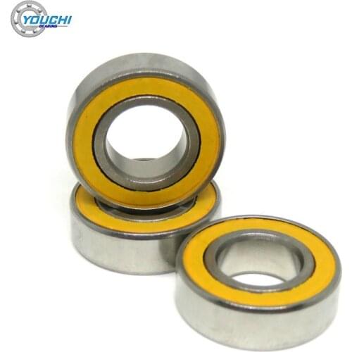2pcs S688 2RS 8x16x5 mm Miniature Hybrid Ceramic Bearings S688C 688 RS S688RS 8*16*5 mm ABEC-7 Yellow Rubber Seals Micro Bearing