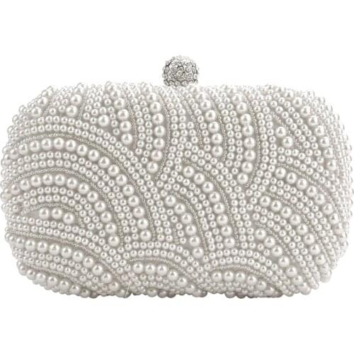 Fashion Clutch Bag Beaded Party Bridal Handbag Wedding Evening Purse