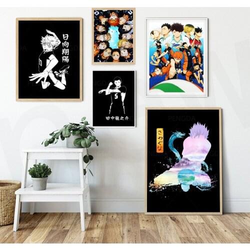 Modular Hd Prints Haikyuu Pictures Home Decoration Shoyo Hinata Painting Canvas Anime Poster No Frame Wall Art For Living Room