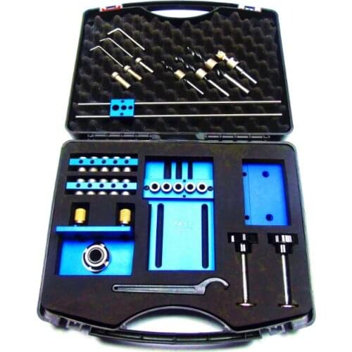 08400 woodworking tool set log tenon hole punch combo triple punch locator woodworking hole saw Carpenter Kit