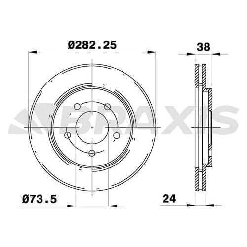 FRONT BRAKE DİSKİ CHRYSLER GRAND VOYAGER III VOYAGER IV 9508 4509340