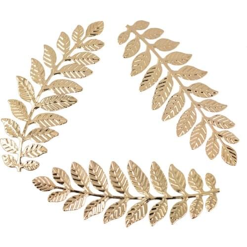 12 Pieces Leaf Branches Charms Pendants Wedding Home Decor Rose Gold