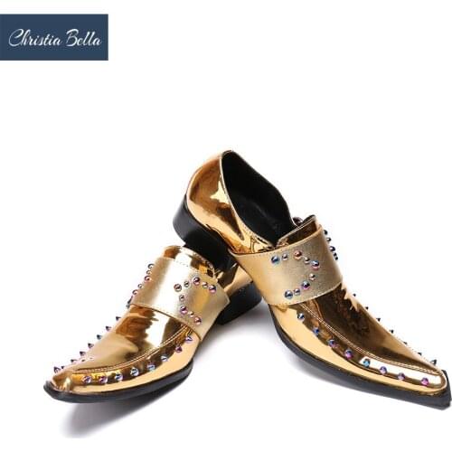 Christia Bella Luxury Brand Men Formal Shoes Pointed Toe Business Wedding Patent Leather Oxford Shoes for Men Dress Wedding Shoe