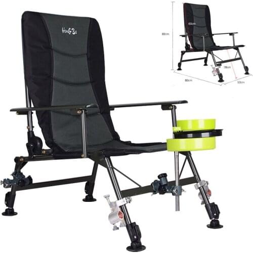 Fishing Chair Fishing Stool Outdoor All-Terrain Aluminum Armchair Folding Multi-functional Portable Fishing Chair