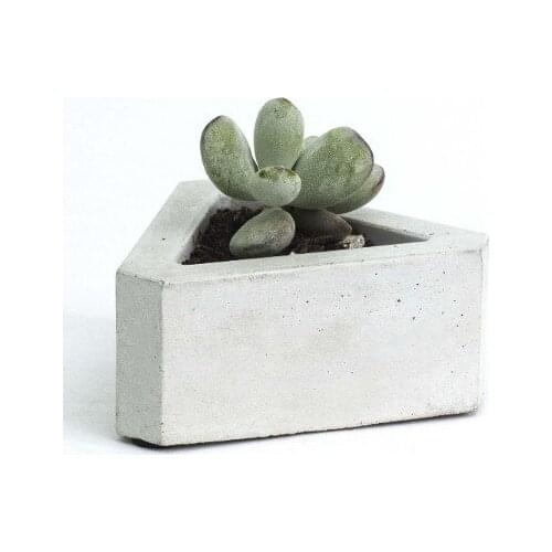 Silicone molds 3d Triangle Concrete Mould Flower Succulent Cement Flower Pot Mould Home Decoration