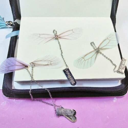 4PCS Butterfly Wings Bookmark Imitation Butterflys Pendant Bookmarks for Books Gift DIY Art Craft Pagination Mark Book Clip