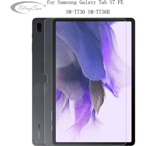 9H Tablet Glass for Samsung Galaxy Tab S7 FE 12.4 2021 Tempered Glass Film Screen Protector Scratch Proof for SM-T730 T736B T735