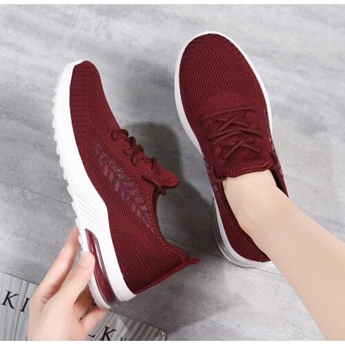 2021 Women Sport Running Shoes 3.5cm Height Increasing Air Cushion Damping Outdoor Walking Jogging Sneakers Ladies Girls Gift