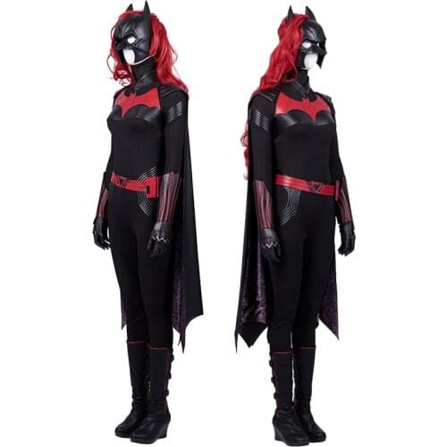 Adult Women Halloween Bat Woman Kate Cosplay Kane Costume Outfit Party Full Props Suit