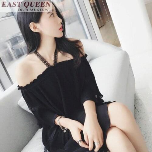 Women sexy dress 2018 summer slash neck off shoulder pleated short butterfly sleeve knee-length solid ladies dresses DD661 L