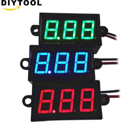 0.56 inch waterproof Mini LED Voltmeter Digital Volt Meter Car Motorcycle Range Dc 3.5 -30 v Auto Electrical Ammeter