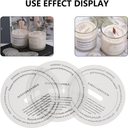 10pcs DIY Handmade Candle Sticker Cup Labels Dustproof Paper for Scented Candles