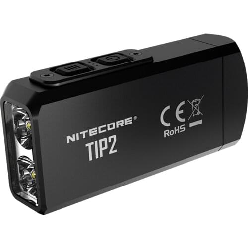 100% Original Mini Light NITECORE TIP2 CREE XP-G3 S3 720 lumen USB Rechargeable Keychain Flashlight with Battery