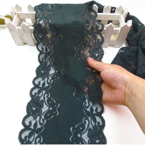 2 Meters Elastic Lace Trim Accessory DIY Lace Ribbon Deep Green French Lace Craft Sewing Decoration Elastic Lace 16cm