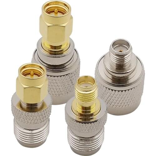 4Pcs SMA Male Female to TNC Male Female Plug Jack Nickel Plated Straight RF Coaxial Connector Adapter