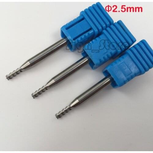 5pcs Drill CNC 3 Three 3f Flute Spiral Router Endmill Bit cutter milling tool Metal Aluminum Copper HRC55 4*2.5*6mm