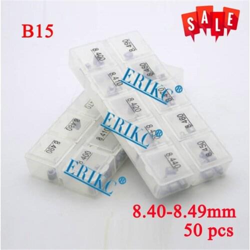 ERIKC 50pcs B15 Valve Adjustment Gaskets Common Rail Injector Adjusting Shims Sizes 8.40-8.49mm Fuel Injection Washer