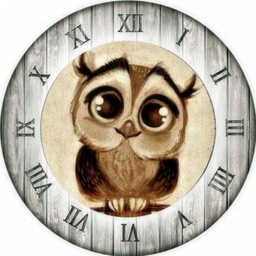 Diamond Embroidery needlework diy Diamond painting Cross Stitch Kits owl clock full round diamond mosaic Room Decor
