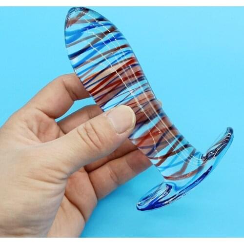 Anal Plug Color wire Crystal Glass Butt Plug Anal Plug Removable Butt Plug Stimulator Anal Sex Toys Prostate Massager Dildo