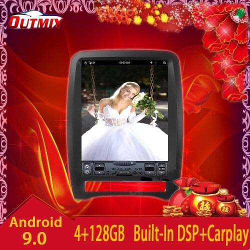 4+128G Android 9.0 Tesla style Vertical screen Car GPS Navigation For DODGE DURANGO 2015-2019 Stereo Multimedia Player Radio