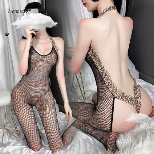 Bodysuit women Sexy underwear open net stockings one-piece socks sexy black stockings erotic lingerie suit exotic costumes