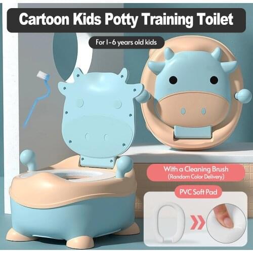 Cartoon Kids Childrens Pot Soft Baby Potty Plastic Road Pot Infant Cute Baby Toilet Seat baby Boys Girls Potty Trainer Seat WC