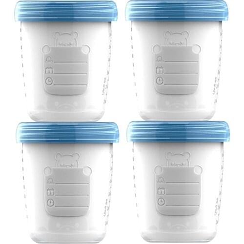 4 pcs/set Baby Breast Bottle Milk Powder Storage Cup Collection Infant Newborn Food Freezer Container BPA Free Products FY0094
