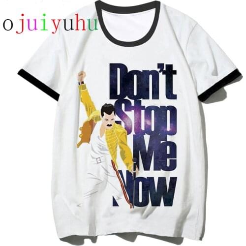 Freddie Mercury T Shirt Women Queen Summer Funny Tee Vintage Ulzzang Tshirt Gothic Female Clothing T-shirt Casual 90s Femme men