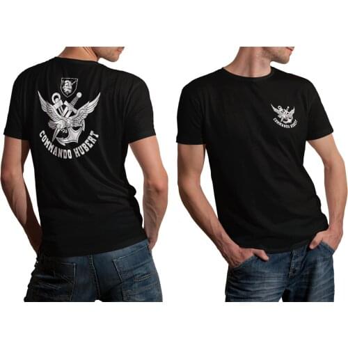 French Navy Special Forces Men t shirt Combat Swimmer Frogmen Commando Marine Hubert T-shirt Short Casual 100% COTTON O-Neck