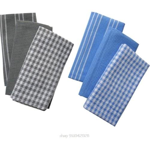 Cotton Dish Cloth Plaid pano de prato Eco-Friendly Kitchen Towel Bulk Tea Towel Lots Scouring Pad 3PC/Set N17 20 Dropship