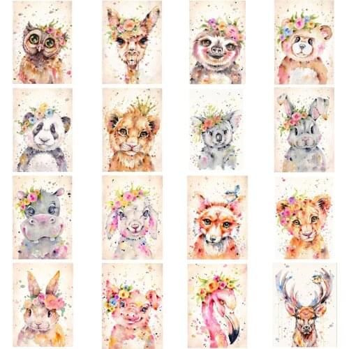 KEXINZU 5D Diamond Painting "animal lion panda" DIY Full Rhinestones Drill Cross-stitch Kits Square Round Diamond Embroidery