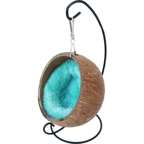 Coconut Shell Hamster Hammock Nest Soft Hanging Small Animal Bed House Hamster Swing Toy Squirrel Chinchilla Hous