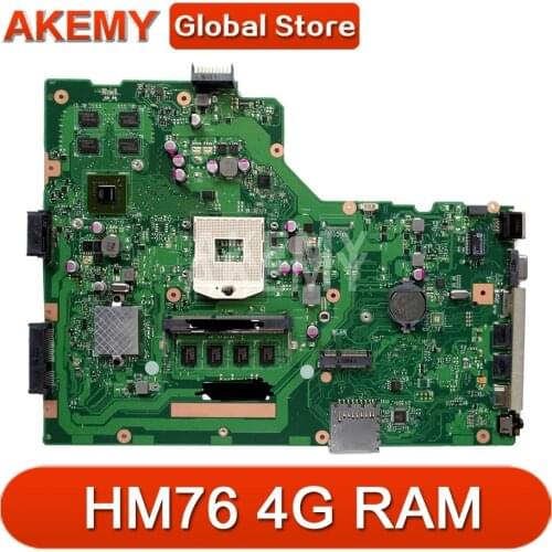 Akemy Laptop Motherboard for ASUS X75VB X75VD X75VC X75VCP X75VD1 X75V Mainboard HM76 4G RAM GT720M Support i3 i5 i7 cpu