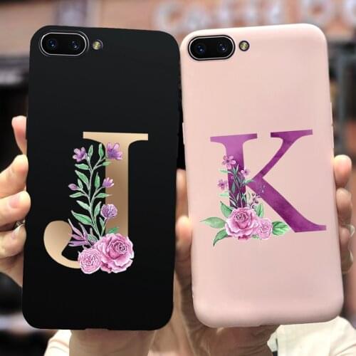 For OPPO A3S Case CPH1803 Cover A5s CPH1909 Back Matte Cover Lovely Letter Phone Case For Oppo AX5 A5 A5S A3s AX5s A7 AX7 Bumper