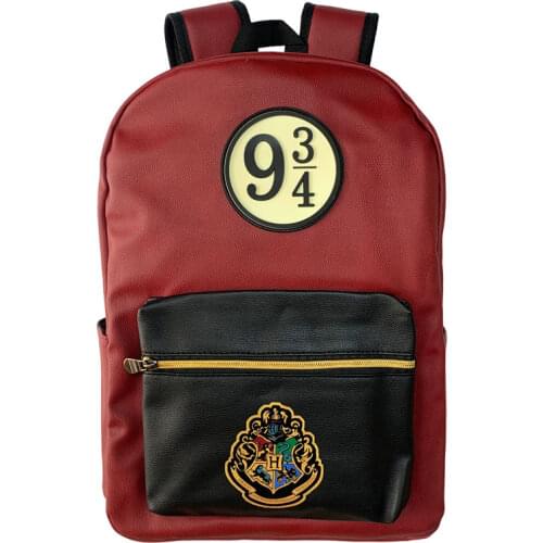 Cute 349 School Backpack Crimson Bookbag PU Colorful School Bag Laptop Knapsack Bag Travel Bags for Girls Boys Students Gifts