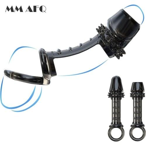 Reusable Silicon Condom with Spike Dotted Penis Sleeve for Men Dildo Sheath Condoms Extender Sleeve Cock Ring Cover Sex Toys man